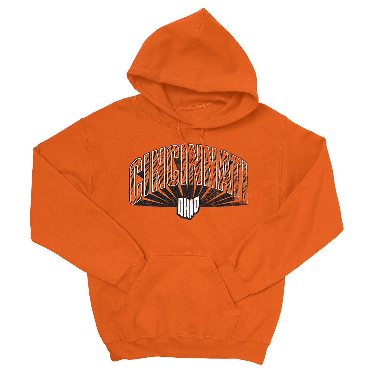 3D Cincinnati Hoodie (Orange)