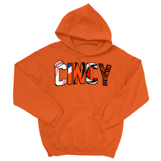 Team Cincy Orange Hoodie