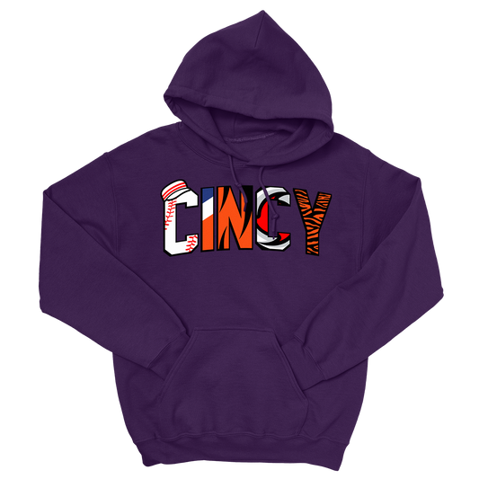 Team Cincy Purple Hoodie