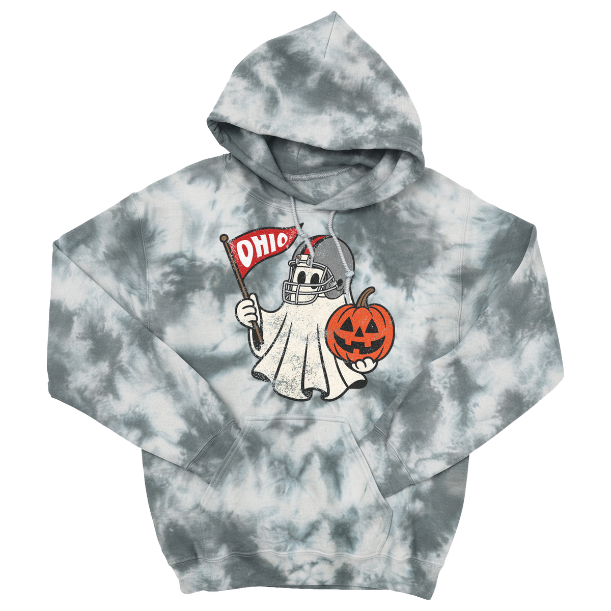 Ghost Hoodie (Gray Tie-dye)