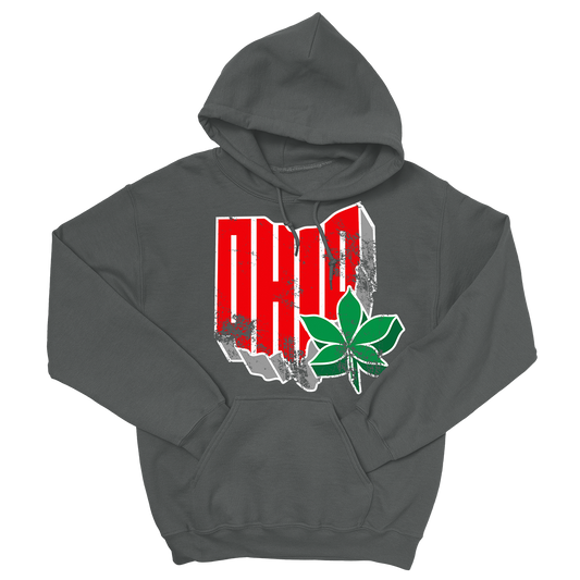 Retro Ohio Dark Gray Hoodie