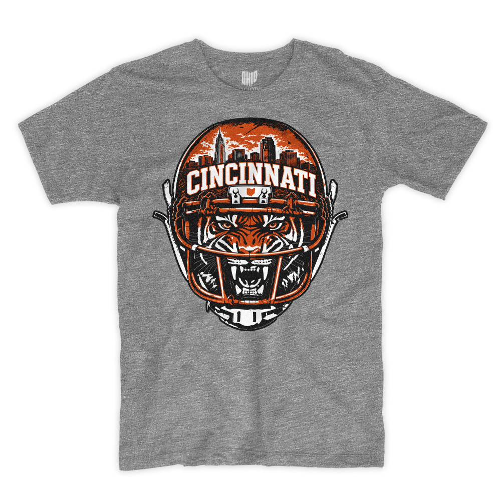 Scary Tiger T-shirt (Gray)