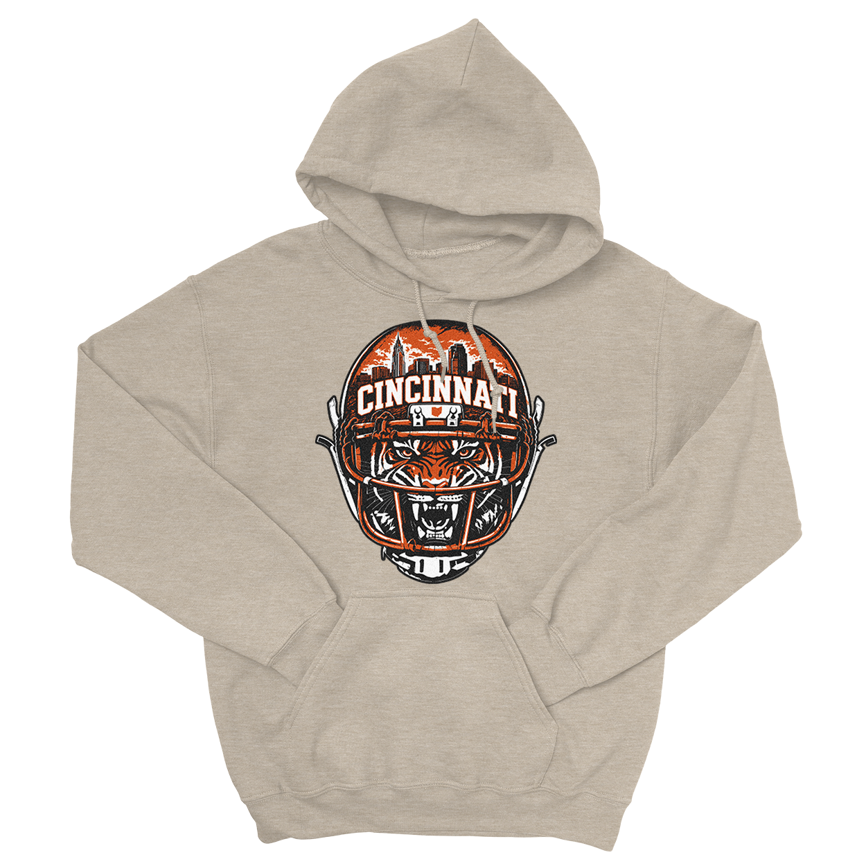 Scary Tiger Hoodie (Oatmeal)