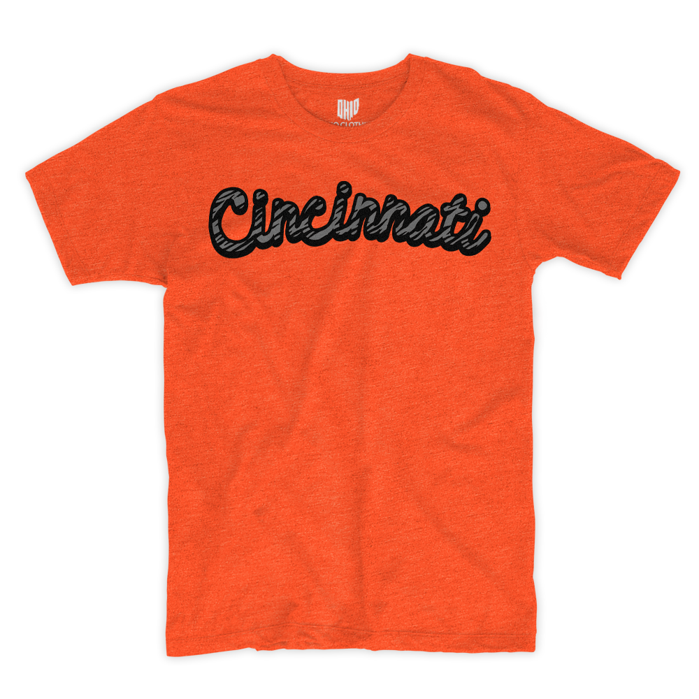 Script Cincinnati Orange T-shirt