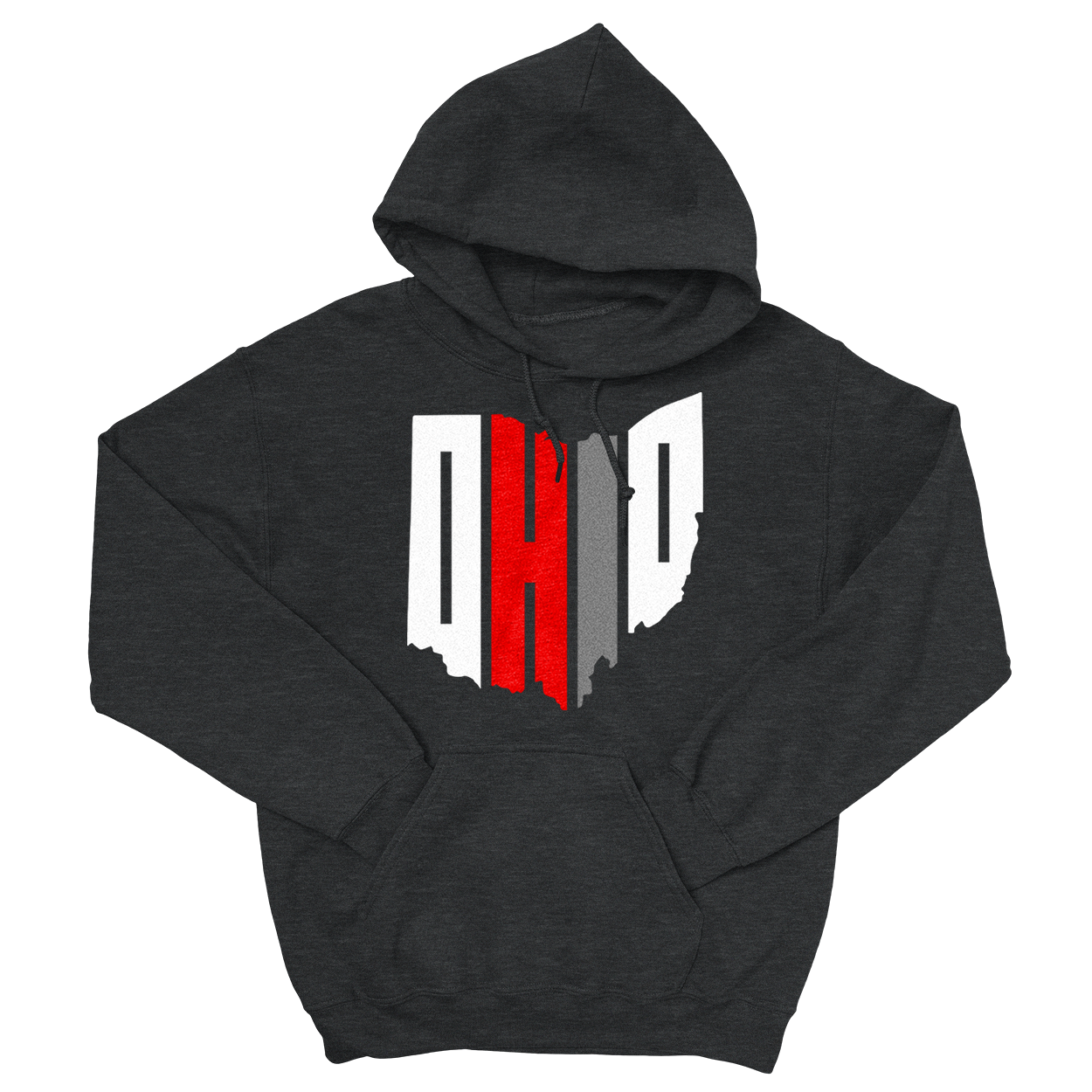 Tri-color Hoodie (Charcoal)
