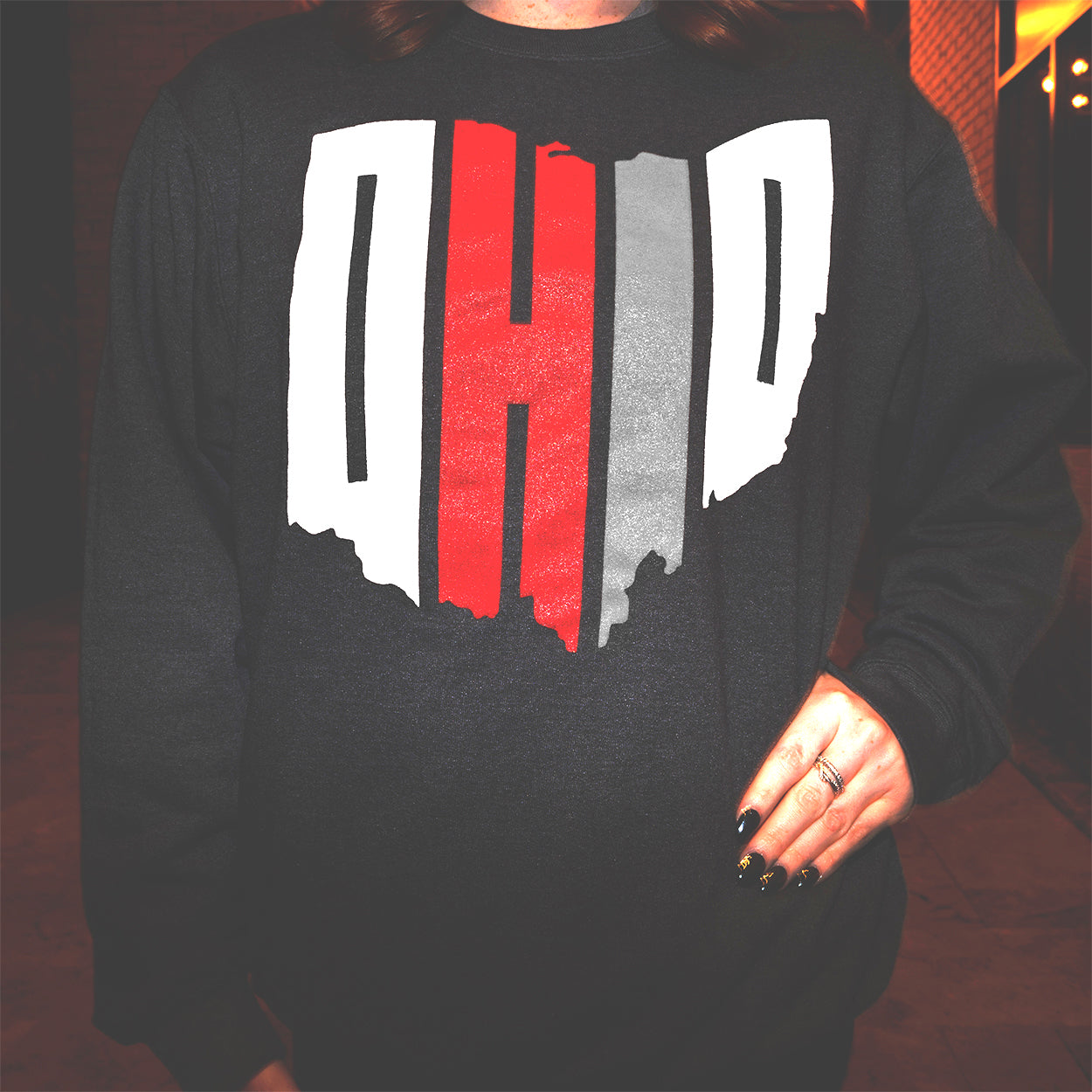 Tri-color Sweatshirt (Charcoal)