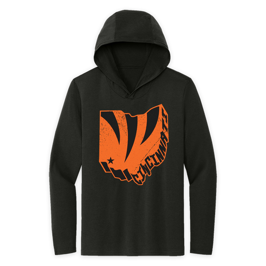 3D Cincinnati Black Hoodie