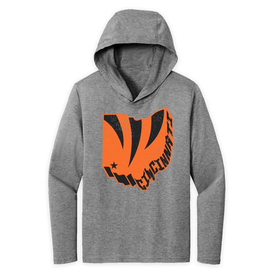 3D Cincinnati Gray Hoodie
