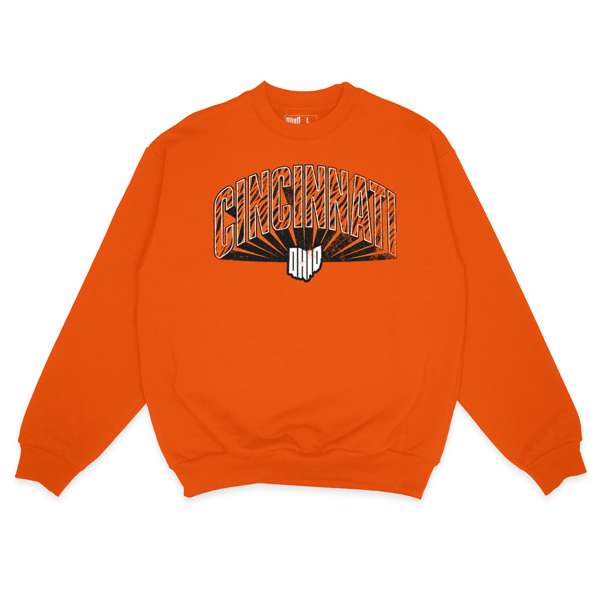 3D Cincinnati Sweatshirt (Orange)
