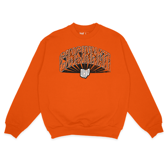 3D Cincinnati Sweatshirt (Orange)