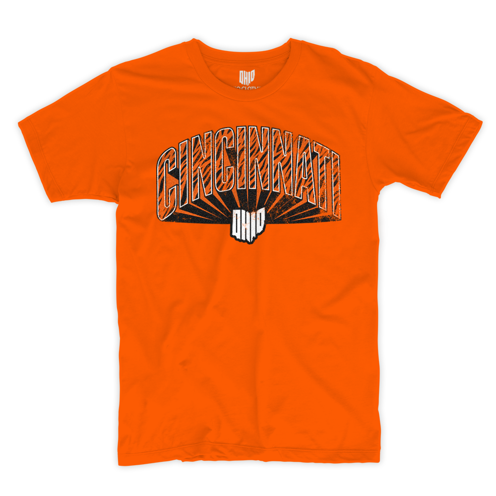 3D Cincinnati T-shirt (Orange)