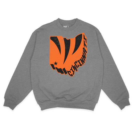 3D Cincy Gray Sweatshirt