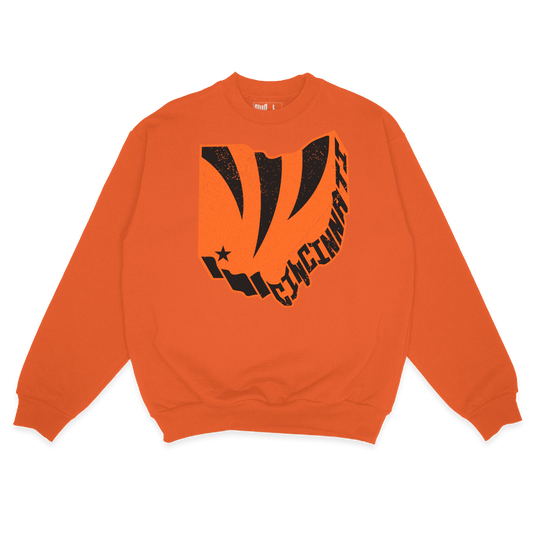 3D Cincy Orange Sweatshirt