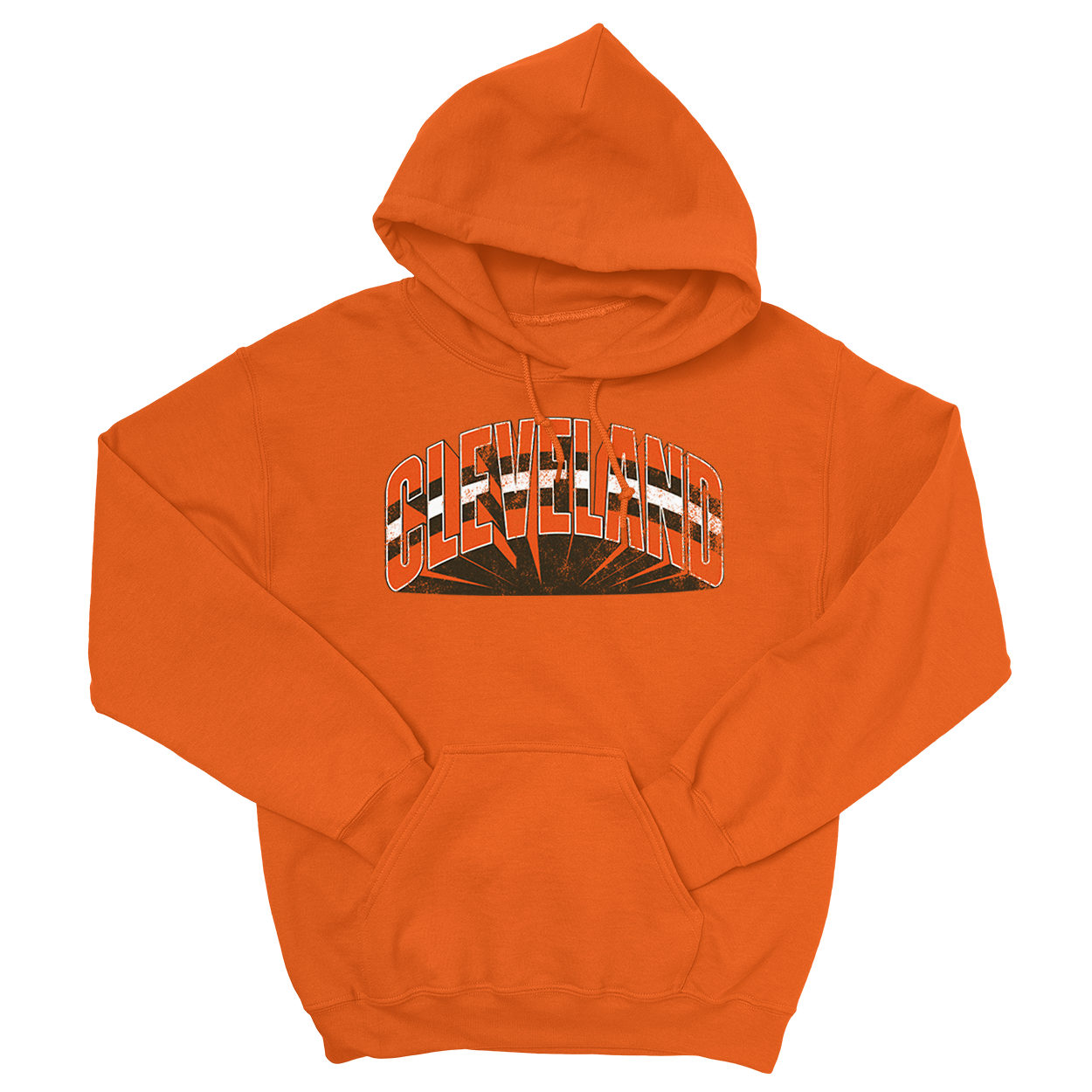 3D Cleveland Hoodie (Orange)