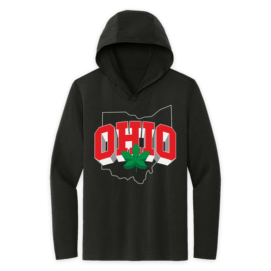 3D Ohio Black Hoodie