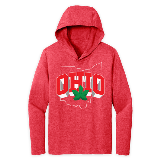3D Ohio Red Hoodie