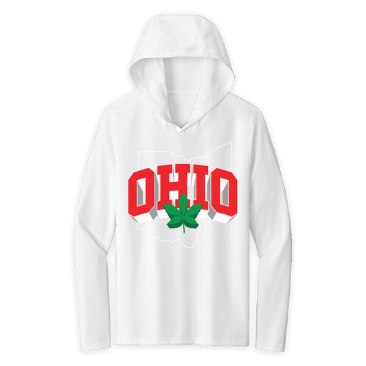 3D Ohio White Hoodie