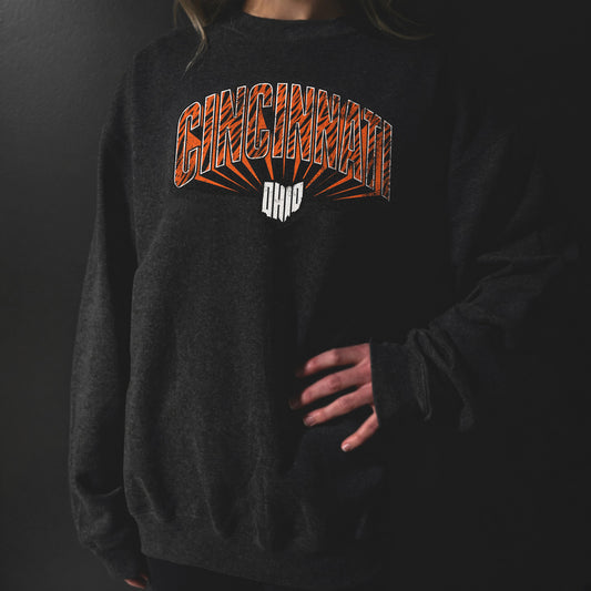 3D Cincinnati Sweatshirt (Charcoal)