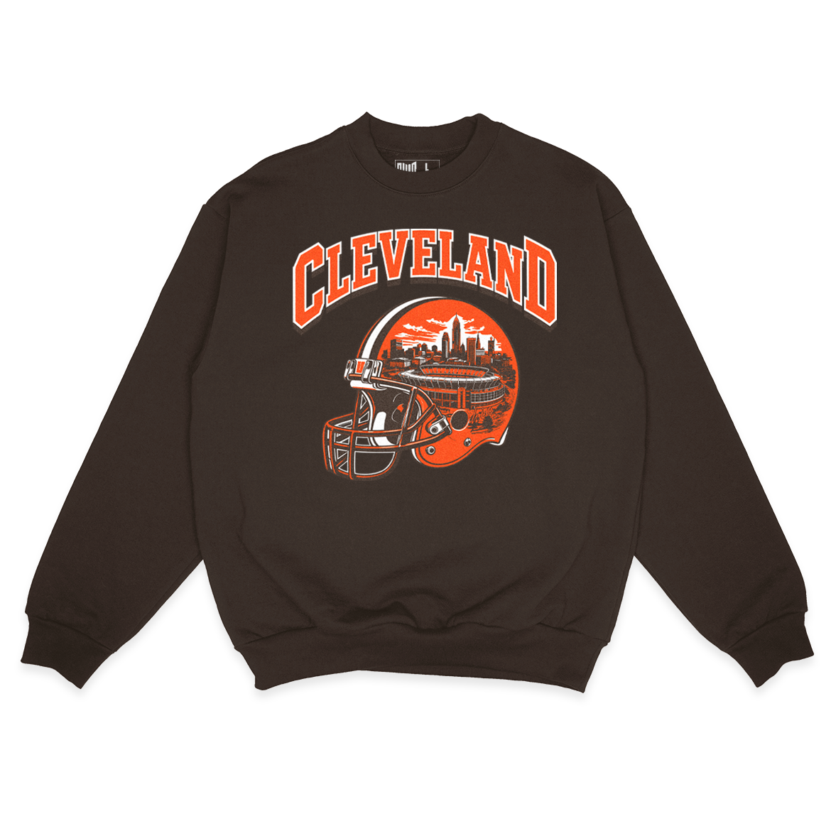Cleveland Helmet Sweatshirt (Brown)