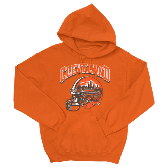 Cleveland Helmet Hoodie (Orange)