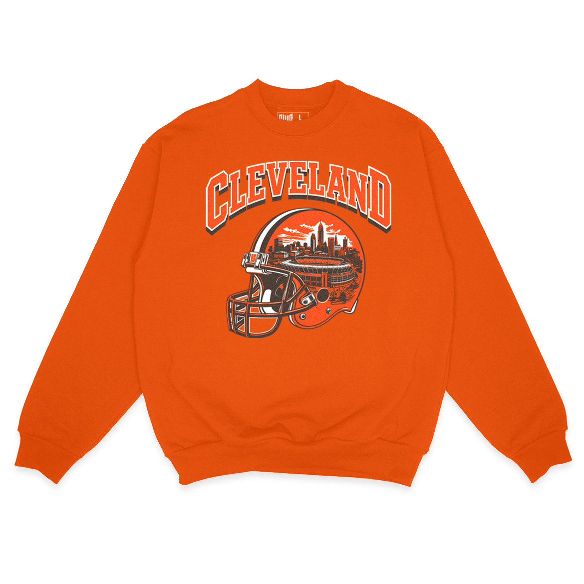 Cleveland Helmet Sweatshirt (Orange)