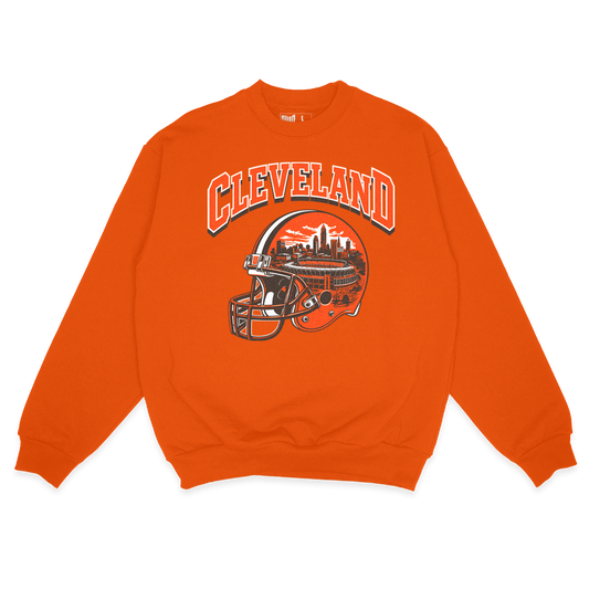 Cleveland Helmet Sweatshirt (Orange)
