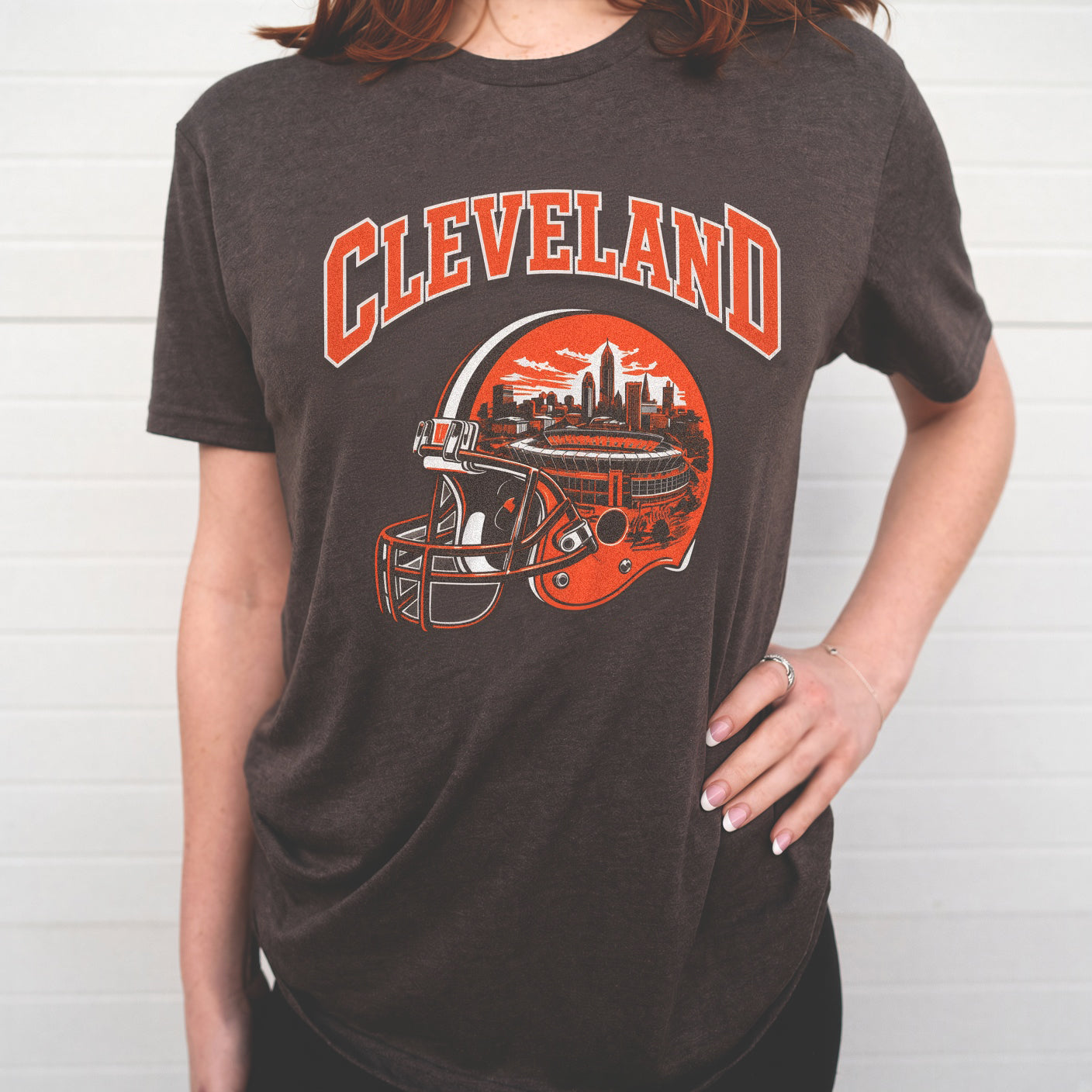 Cleveland Helmet T-shirt (Brown)