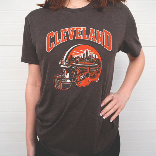 Cleveland Helmet T-shirt (Brown)