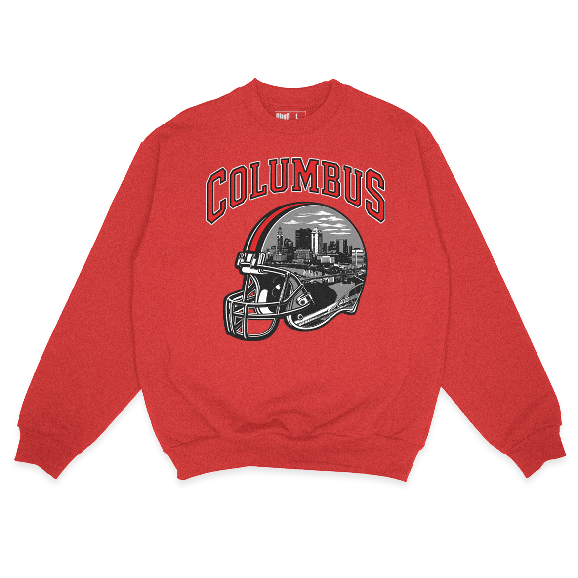 Columbus Helmet Sweatshirt (Red)