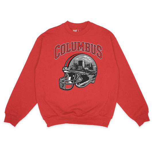 Columbus Helmet Sweatshirt (Red)