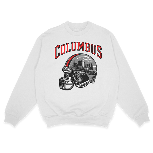 Columbus Helmet Sweatshirt (White)