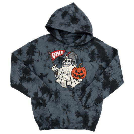 Ghost Hoodie (Black Tie-dye)