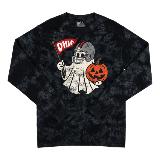 Ghost Long Sleeve (Black Tie-dye)