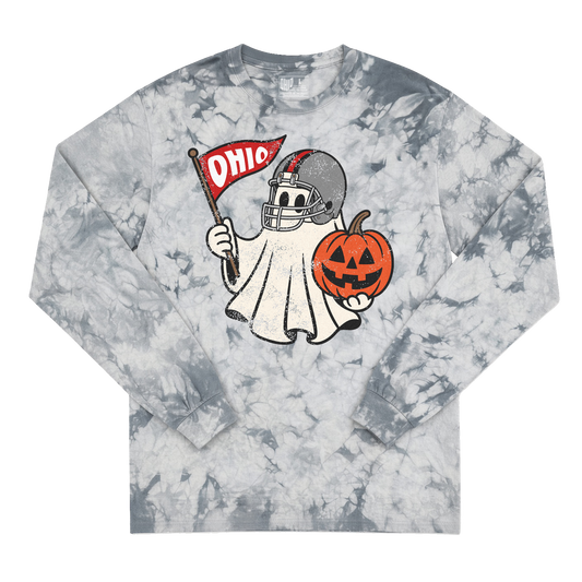 Ghost Long Sleeve (Gray Tie-dye)