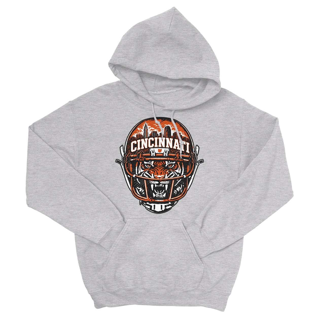 Scary Tiger Hoodie (Ash)