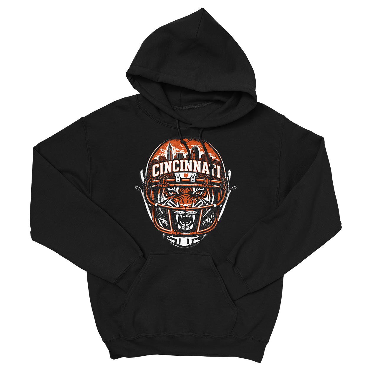 Scary Tiger Hoodie (Black)