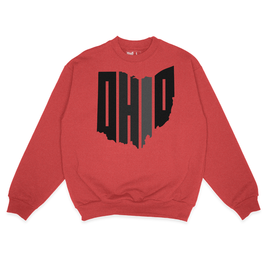 Tri-color Heather Red Sweatshirt