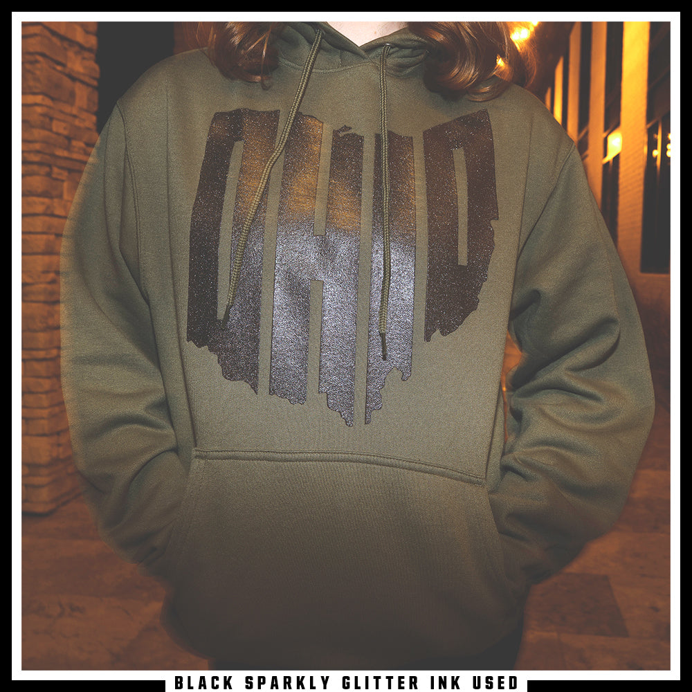 [SPARKLY] Ohio Hoodie (Army)