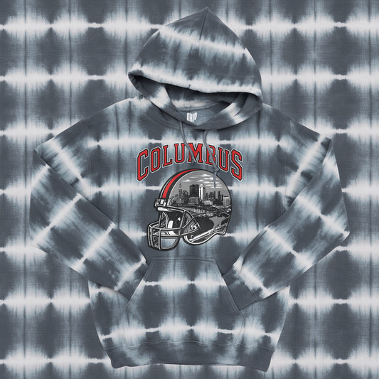 Columbus Gray Tie-dye Hoodie