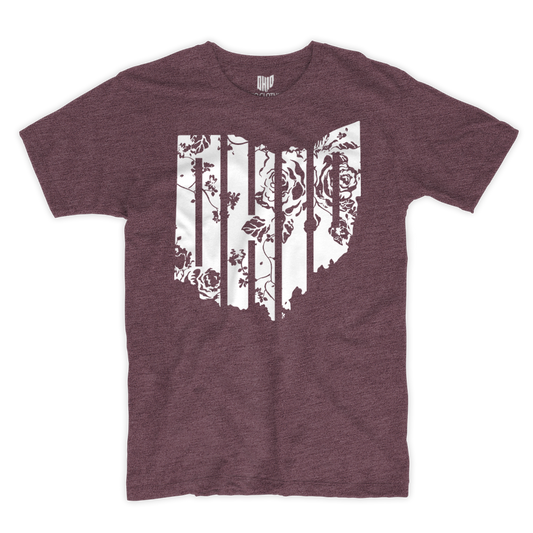 Floral T-shirt (Eggplant)