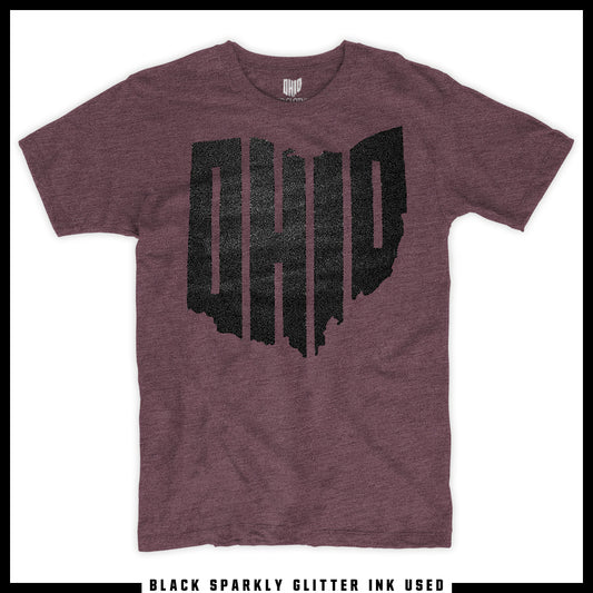 [SPARKLY] Ohio T-shirt (Eggplant)