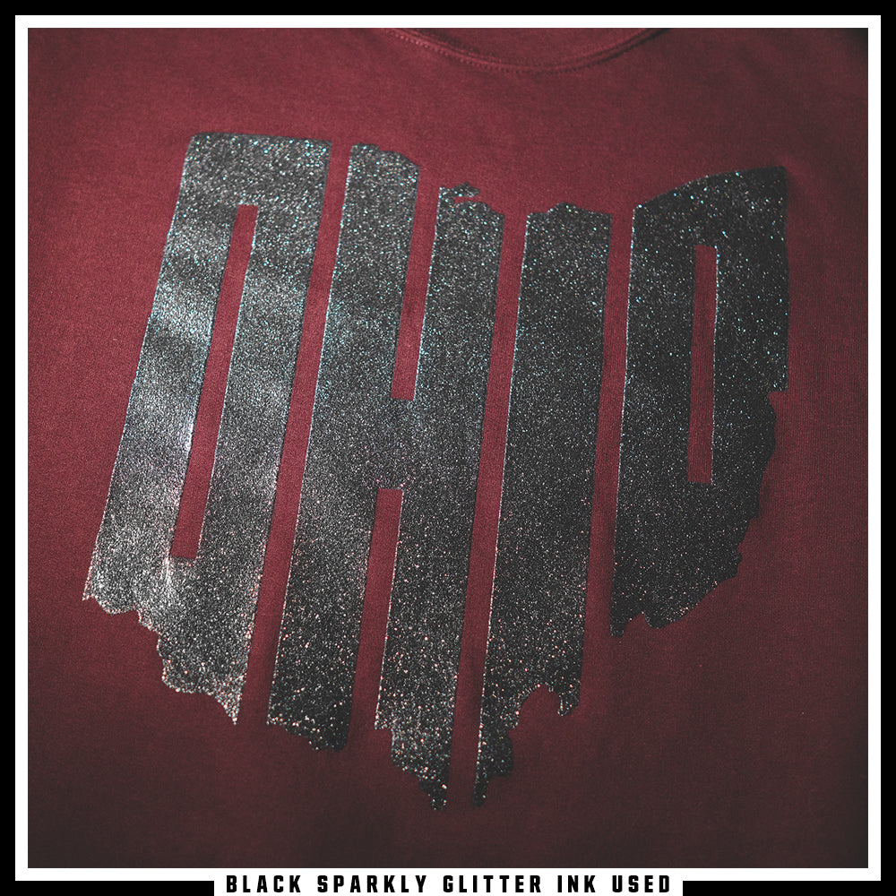 [SPARKLY] Ohio Sweatshirt (Maroon)