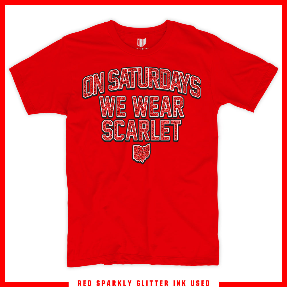 [SPARKLY] Saturdays T-shirt (Red)