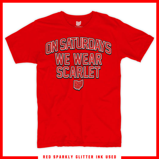 [SPARKLY] Saturdays T-shirt (Red)